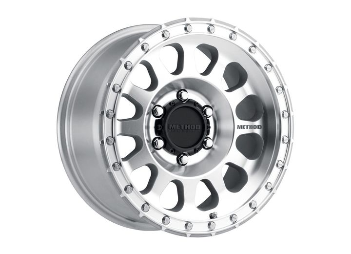MR315, 17X8.5, 0MM OFFSET, 6X5.5, 106.25MM CENTERBORE, MACHINED/CLEAR COAT                           