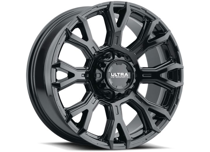 ULTRA 20X10 6X135 BP -25 O/S 4.52 BS ALL GLOSS BLACK WITH CLEAR-COAT                                 